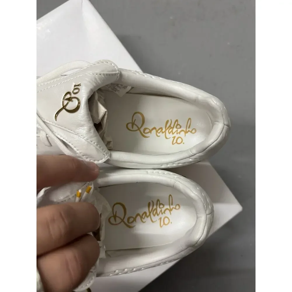 SAMPLE Nike Tiempo Legend SE FG Ronaldinho 10 Touch of Gold White Gold RARE